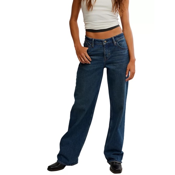 We The Free Denim - We The Free Tennessee Low-Rise Boyfriend Jeans 29 Cowboy Romance Wide Leg